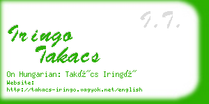 iringo takacs business card